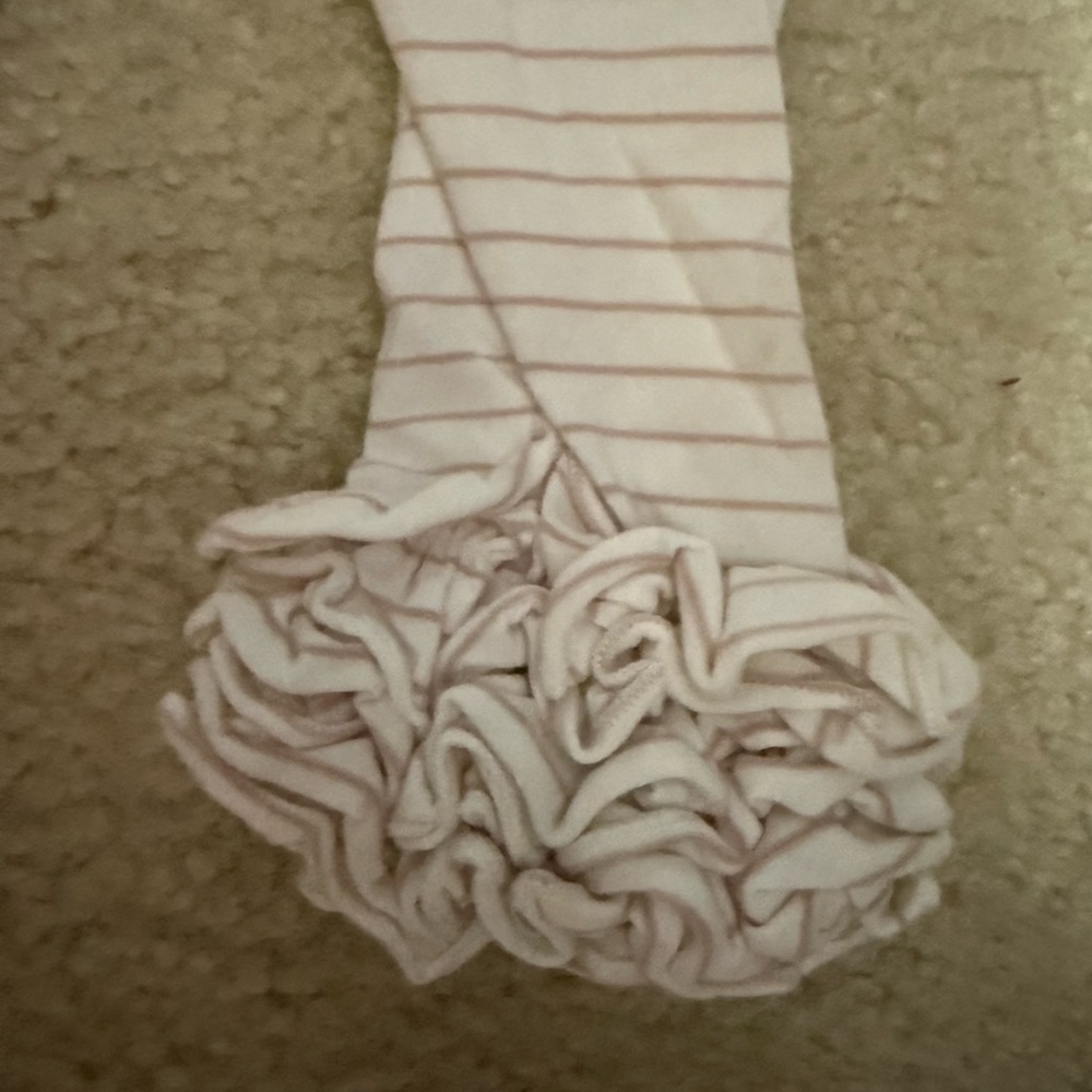Pink Striped Ruffle Leggings - Picture 3 of 6